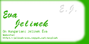 eva jelinek business card